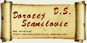 Dorotej Stanilović vizit kartica